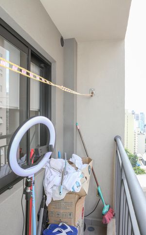 Studio para alugar com 25m², 1 quarto e sem vaga Studio para alugar com 25m², 1 quarto e sem vagaVaranda