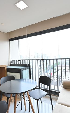 Studio para alugar com 26m², 1 quarto e sem vagaVaranda