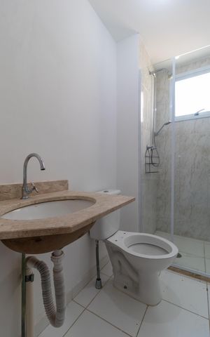 Apartamento para alugar com 55m², 2 quartos e 1 vaga Apartamento para alugar com 55m², 2 quartos e 1 vagaBanheiro da Suíte