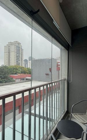 Studio para alugar com 31m², 1 quarto e sem vaga Studio para alugar com 31m², 1 quarto e sem vagaSacada