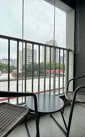 Studio para alugar com 31m², 1 quarto e sem vaga Studio para alugar com 31m², 1 quarto e sem vagaSacada