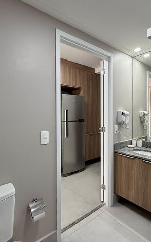 Studio para alugar com 31m², 1 quarto e sem vaga Studio para alugar com 31m², 1 quarto e sem vagaBanheiro