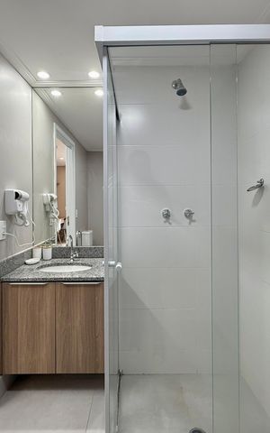 Studio para alugar com 31m², 1 quarto e sem vaga Studio para alugar com 31m², 1 quarto e sem vagaBanheiro