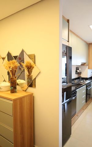 Apartamento à venda com 55m², 2 quartos e 1 vagaCozinha e Área de Serviço