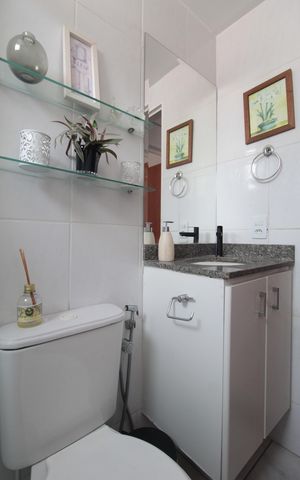 Apartamento para alugar com 51m², 2 quartos e 2 vagasBanheiro Social