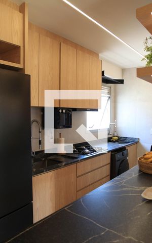 Apartamento à venda com 63m², 2 quartos e 1 vagaCozinha e Área de Serviço