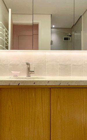 Apartamento para alugar com 100m², 2 quartos e 2 vagas Apartamento para alugar com 100m², 2 quartos e 2 vagasBanheiro da Suíte 1