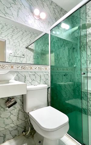 Casa de condomínio para alugar com 90m², 1 quarto e 1 vaga Casa de condomínio para alugar com 90m², 1 quarto e 1 vagaBanheiro Social