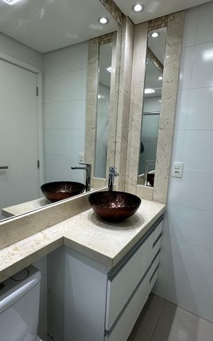 Apartamento para alugar com 105m², 2 quartos e 2 vagas Apartamento para alugar com 105m², 2 quartos e 2 vagasBanheiro da Suíte 2