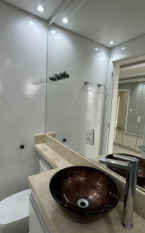 Apartamento para alugar com 105m², 2 quartos e 2 vagas Apartamento para alugar com 105m², 2 quartos e 2 vagasBanheiro da Suíte 1