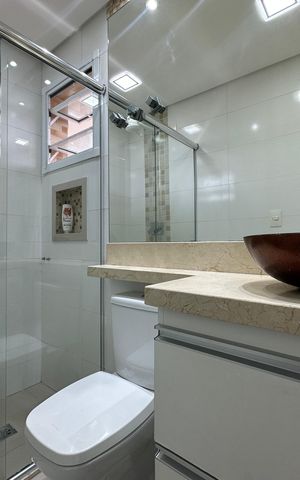 Apartamento para alugar com 105m², 2 quartos e 2 vagas Apartamento para alugar com 105m², 2 quartos e 2 vagasBanheiro da Suíte 2