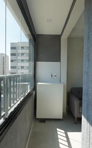 Apartamento para alugar com 27m², 1 quarto e sem vagaVaranda