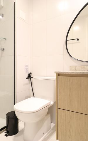 Studio à venda com 28m², 1 quarto e sem vagaBanheiro 