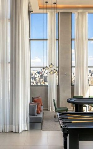 Studio para alugar com 25m², 1 quarto e sem vaga Studio para alugar com 25m², 1 quarto e sem vagaSala de Jogos