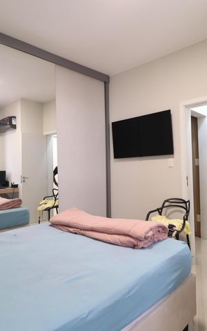 Apartamento para alugar com 77m², 2 quartos e 2 vagasQuarto 2 - Suíte