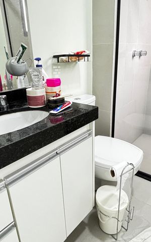Apartamento à venda com 73m², 2 quartos e 2 vagas Apartamento à venda com 73m², 2 quartos e 2 vagasBanheiro da Suíte
