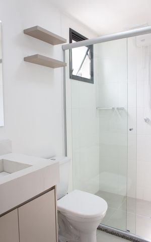 Studio para alugar com 28m², 1 quarto e sem vaga Studio para alugar com 28m², 1 quarto e sem vagaBanheiro