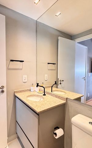 Apartamento para alugar com 25m², 1 quarto e sem vaga Apartamento para alugar com 25m², 1 quarto e sem vagaBanheiro da Suíte