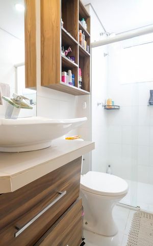 Apartamento à venda com 68m², 2 quartos e 1 vagaBanheiro da suíte