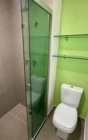 Studio para alugar com 25m², 1 quarto e sem vaga Studio para alugar com 25m², 1 quarto e sem vagaBanheiro
