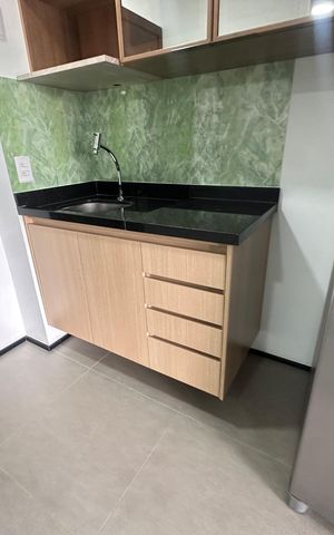 Studio para alugar com 25m², 1 quarto e sem vaga Studio para alugar com 25m², 1 quarto e sem vagaCozinha