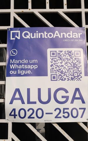 Casa para alugar com 30m², 1 quarto e sem vagaPlaca GRANDE instalada no portão do imóvel, dia 29.09.2026 - Código da placa: HVTG-211