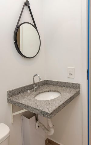 Studio à venda com 24m², 1 quarto e sem vaga Studio à venda com 24m², 1 quarto e sem vagaBanheiro