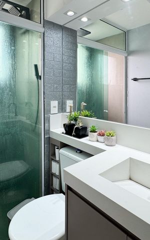 Apartamento para alugar com 55m², 2 quartos e 1 vaga Apartamento para alugar com 55m², 2 quartos e 1 vagaBanheiro Social