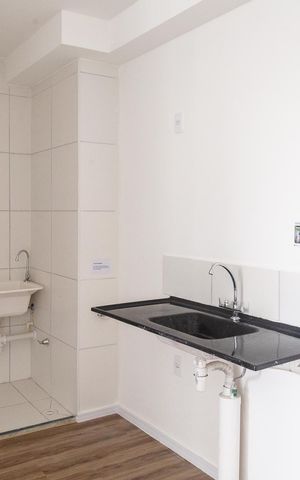 Apartamento para alugar com 34m², 2 quartos e 1 vagaCozinha e Área de Serviço
