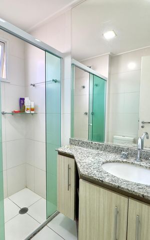 Apartamento para alugar com 80m², 2 quartos e 2 vagas Apartamento para alugar com 80m², 2 quartos e 2 vagasBanheiro 1