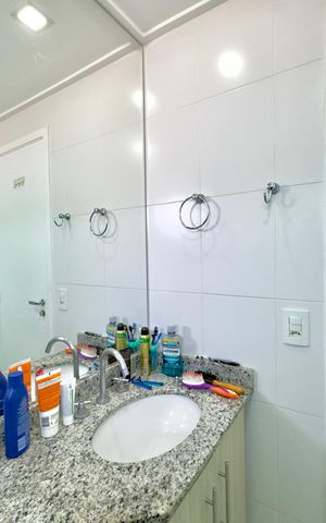 Apartamento para alugar com 80m², 2 quartos e 2 vagas Apartamento para alugar com 80m², 2 quartos e 2 vagasBanheiro 2