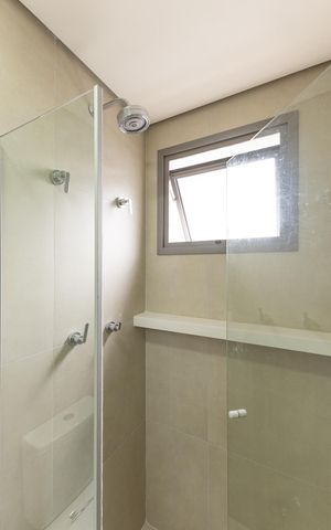 Apartamento para alugar com 35m², 1 quarto e sem vaga Apartamento para alugar com 35m², 1 quarto e sem vagaBanheiro da Suíte