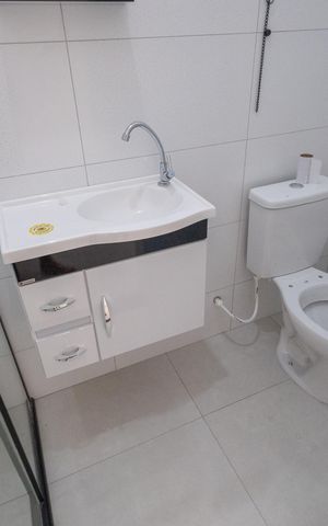 Studio para alugar com 17m², 1 quarto e 1 vaga Studio para alugar com 17m², 1 quarto e 1 vagaBanheiro