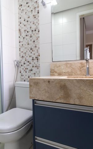 Apartamento para alugar com 66m², 2 quartos e 1 vaga Apartamento para alugar com 66m², 2 quartos e 1 vagaBanheiro da Suíte