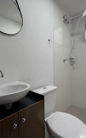 Apartamento para alugar com 46m², 2 quartos e 1 vaga Apartamento para alugar com 46m², 2 quartos e 1 vagaBanheiro Social