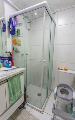 Apartamento à venda com 88m², 3 quartos e 2 vagas Apartamento à venda com 88m², 3 quartos e 2 vagasBanheiro social