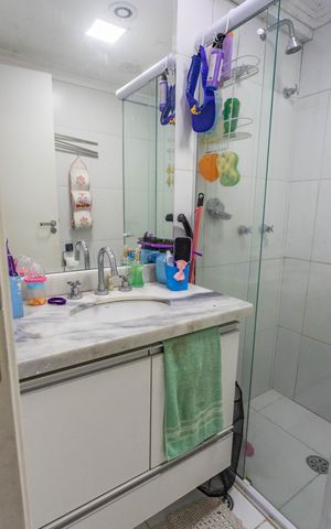 Apartamento à venda com 88m², 3 quartos e 2 vagas Apartamento à venda com 88m², 3 quartos e 2 vagasBanheiro social