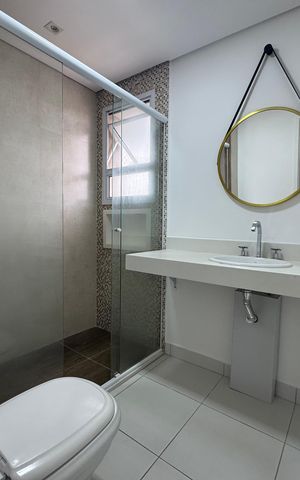Apartamento para alugar com 110m², 3 quartos e 2 vagasBanheiro da suíte 3