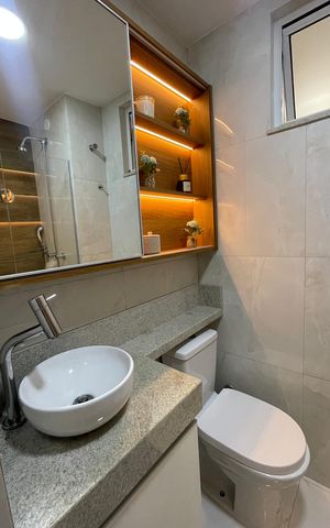 Apartamento para alugar com 56m², 3 quartos e 1 vaga Apartamento para alugar com 56m², 3 quartos e 1 vagaBanheiro