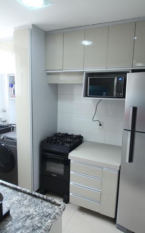 Apartamento à venda com 45m², 2 quartos e 1 vagaCozinha e Área de Serviço