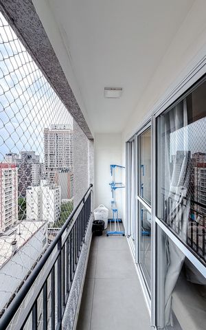 Studio para alugar com 33m², 1 quarto e sem vaga Studio para alugar com 33m², 1 quarto e sem vagaVaranda