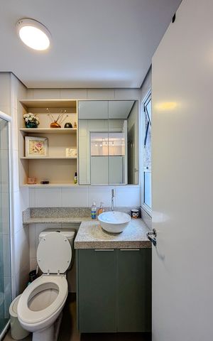 Studio para alugar com 33m², 1 quarto e sem vaga Studio para alugar com 33m², 1 quarto e sem vagaBanheiro