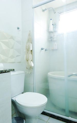 Apartamento à venda com 83m², 3 quartos e 1 vagaBanheiro da Suíte 