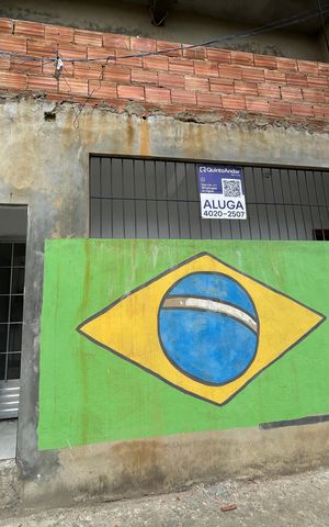 Casa para alugar com 70m², 2 quartos e sem vagaFachada + placa