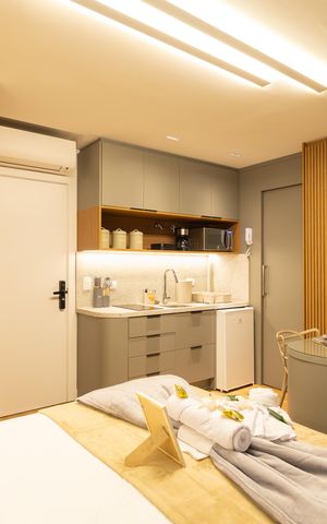 Studio para alugar com 24m², 1 quarto e sem vaga Studio para alugar com 24m², 1 quarto e sem vagaAmbiente Integrado