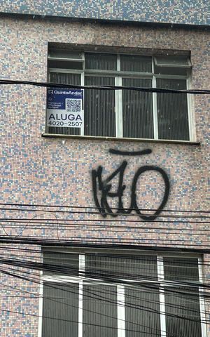 Apartamento para alugar com 55m², 1 quarto e 1 vagaFachada + placa