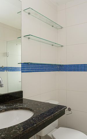 Apartamento à venda com 45m², 1 quarto e 1 vaga Apartamento à venda com 45m², 1 quarto e 1 vagaBanheiro da Suíte