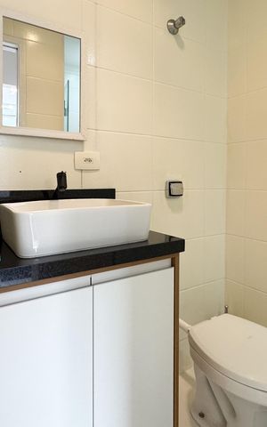 Apartamento para alugar com 40m², 1 quarto e 1 vaga Apartamento para alugar com 40m², 1 quarto e 1 vagaBanheiro Social
