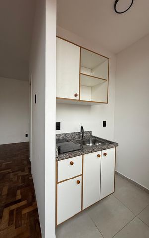 Studio à venda com 28m², 1 quarto e sem vaga