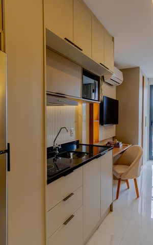 Studio para alugar com 25m², 1 quarto e sem vagaCozinha - quarto
